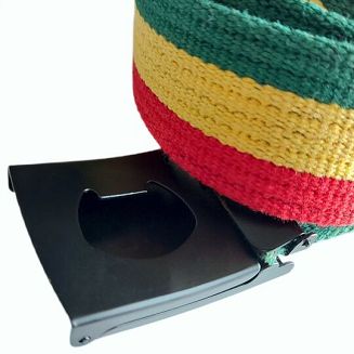 Pasek parciany Rasta z metalową klamrą Lion of Zion Pasek parciany Rasta z metalową klamrą Lion of Zion Pasek parciany Rasta z metalową klamrą Lion of Zion - 2