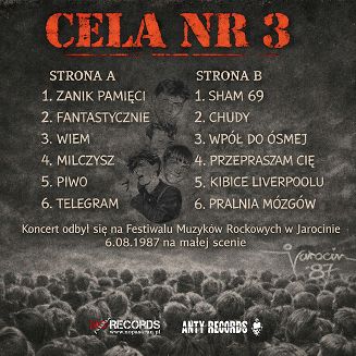 CELA NR 3  Jarocin '87 (czarny winyl) - 2